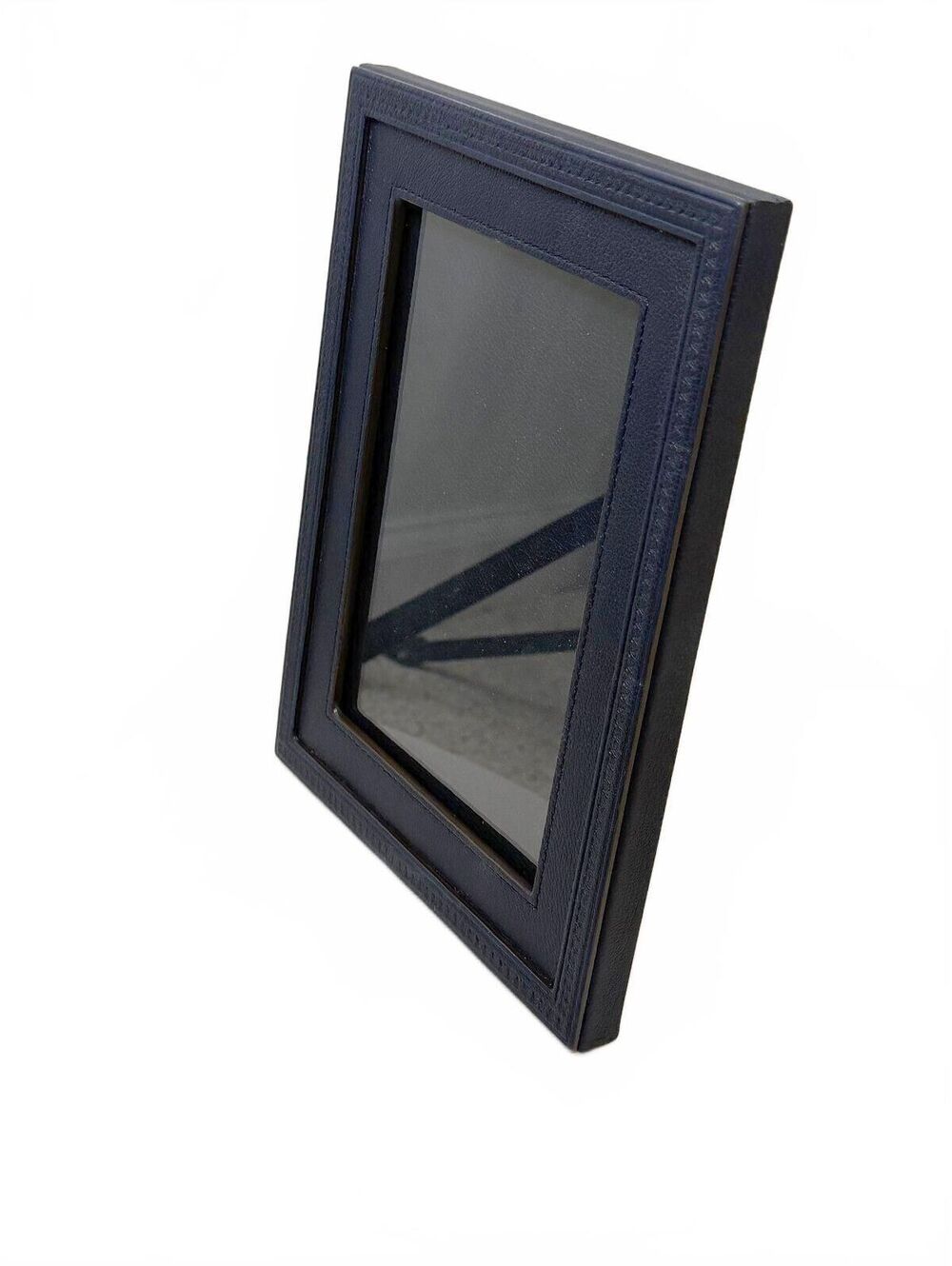 Authentic Louis Vuitton Henri MM Photo Frame Navy Leather 5X7
